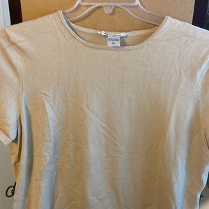 NYGard Collection tan sweater shell top XL